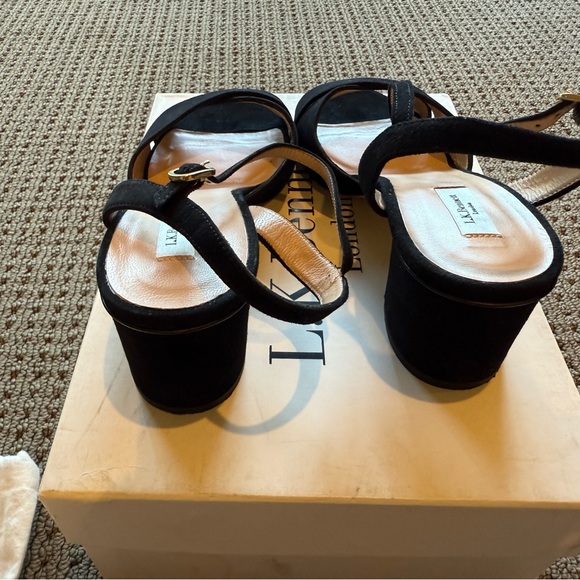L.K. Bennett Tabitha Black Suede Sandals - Picture 5 of 6